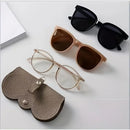 Soft Leather Sunglasses Bag